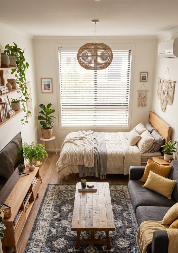 How to Style a Boho Studio Apartment With Personality and Plants