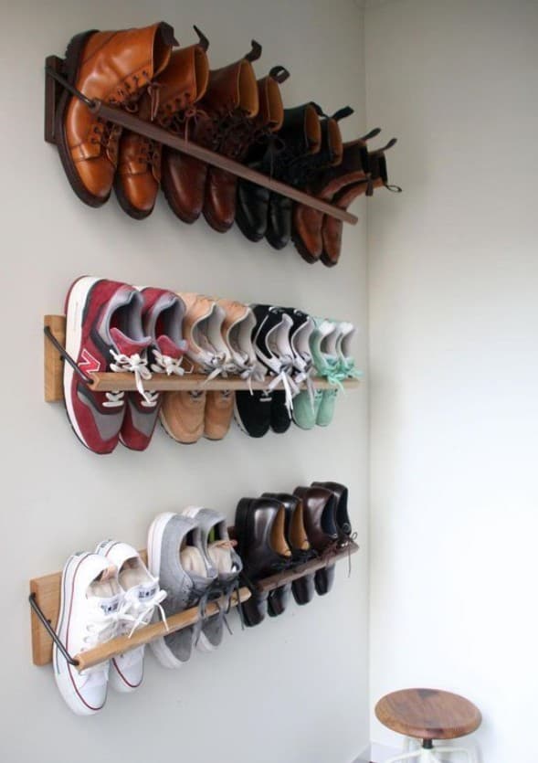Wall-Mounted Shoe Rails: The Smartest Shoe Storage Idea