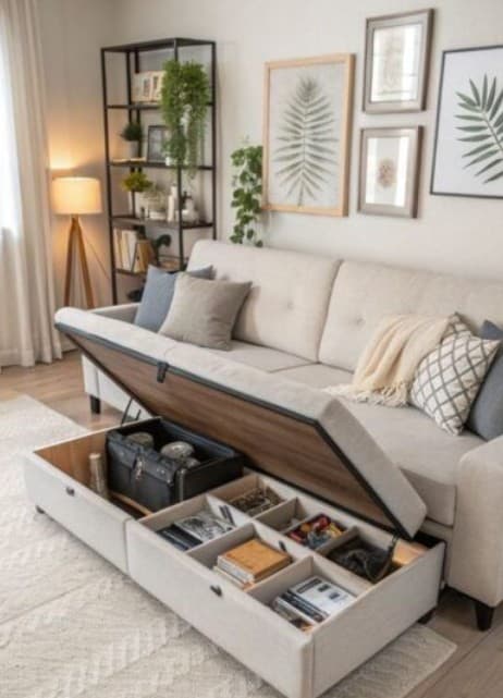 The Storage Sofa With a Hidden Compartment: How Much Can You Fit Inside Your Sectional?